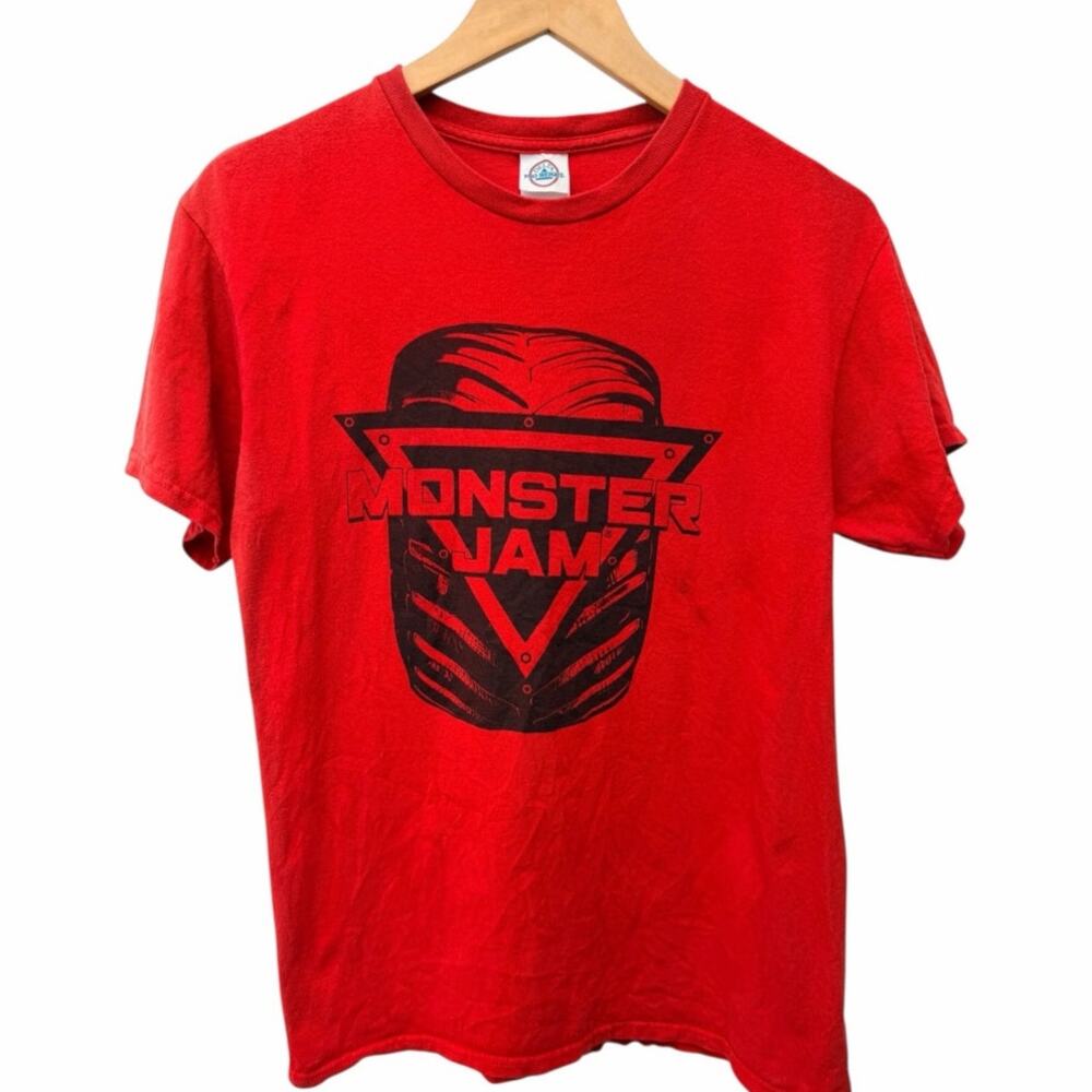 Delta Pro Weight T-Shirts Monster Jam Red Graphic T-Shirt Medium